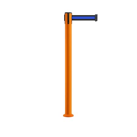 Stanchion Belt Barrier Fixed Base Orange Post 7.5ftBlack/Bl HL Belt